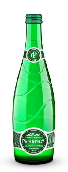 Вода лечебно-столовая «Рычал-Су» газированная (стекло) 0,5л