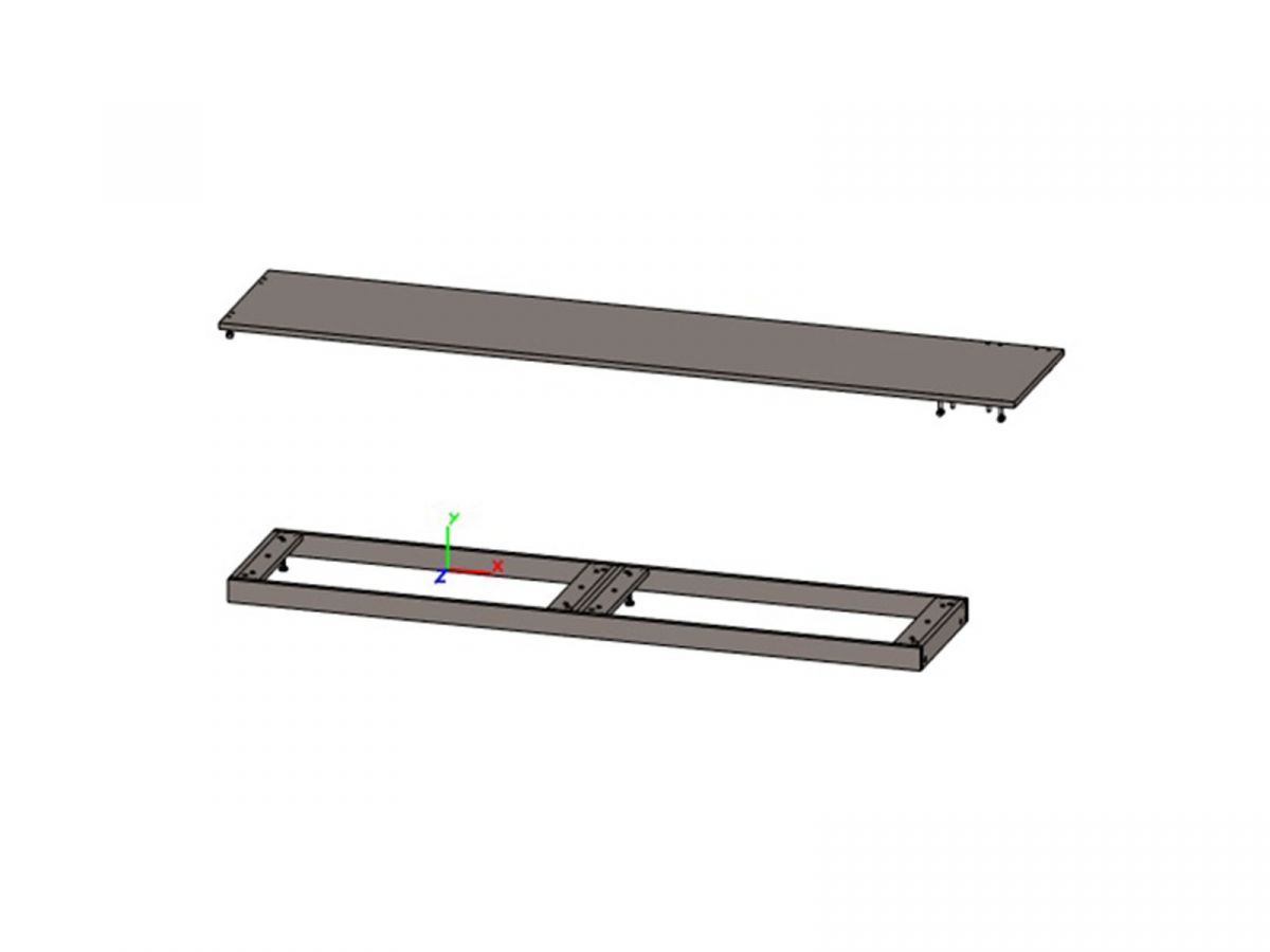 Декоративный топ 2050 и цоколь 1800