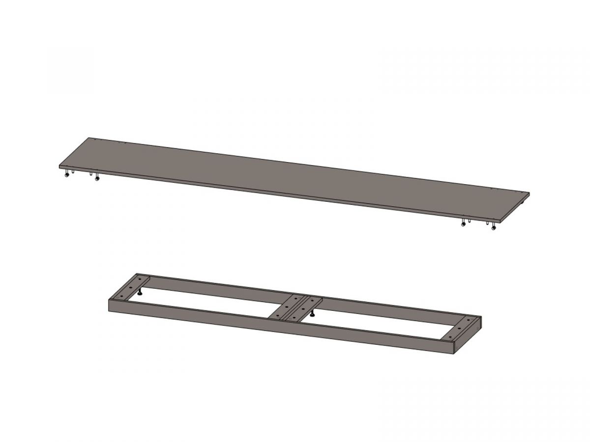 Декоративный топ 2300 и цоколь 1800