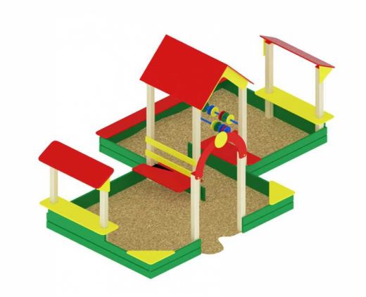 Песочный дворик большой 4530х3200х2000