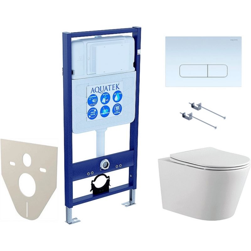 Комплект инсталляции с  подвесным унитазом и клавишей Aquatek SET AQUATEK ВЕГА-1905-013 KK-1