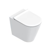 Унитаз напольный Catalano ZERO 55x35 см безободковый универс.слив смыв Tornado покрытие Cataglaze+ без крепежа схема 2