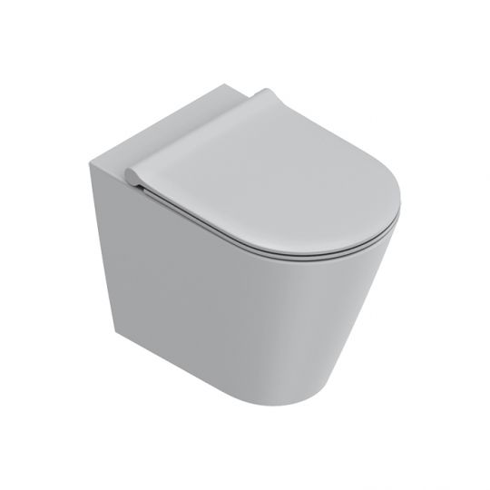 Унитаз напольный Catalano ZERO 55x35 см безободковый универс.слив смыв Tornado покрытие Cataglaze+ без крепежа схема 4