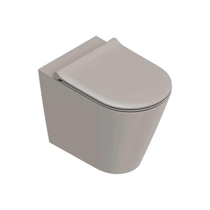 Унитаз напольный Catalano ZERO 55x35 см безободковый универс.слив смыв Tornado покрытие Cataglaze+ без крепежа ФОТО