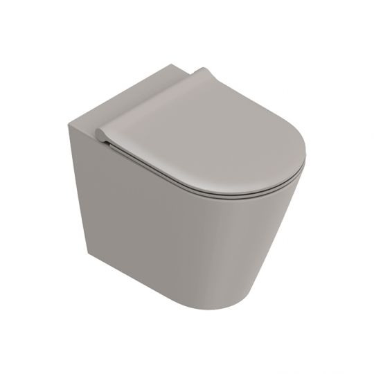 Унитаз напольный Catalano ZERO 55x35 см безободковый универс.слив смыв Tornado покрытие Cataglaze+ без крепежа схема 5