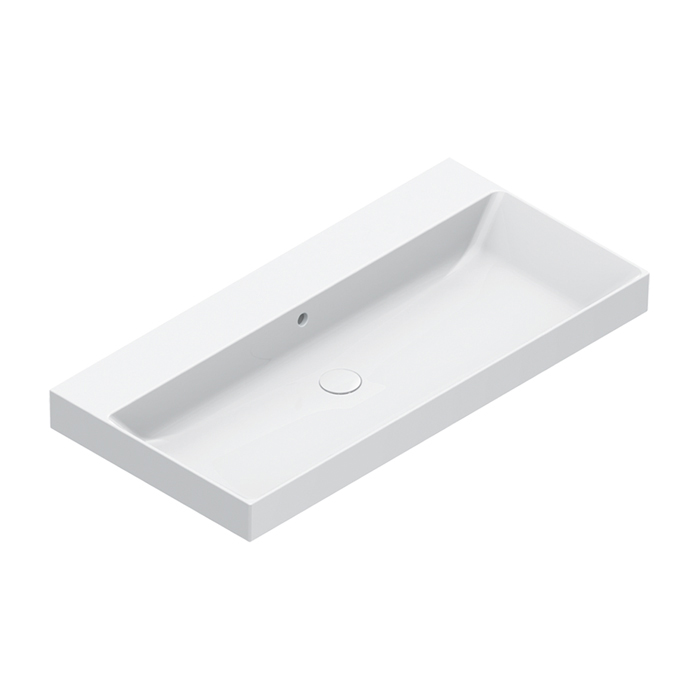 Изображение Раковина Catalano Zero 121000001 100x50 см без отверстий цвет белый глянцевый