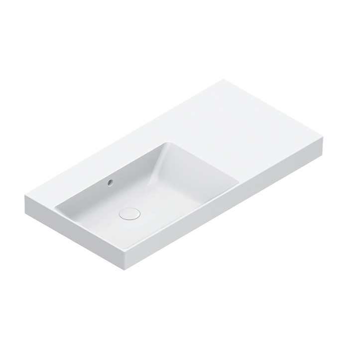 Изображение Раковина Catalano Zero 121040001 100x50 см чаша слева без отверстий цвет белый глянцевый