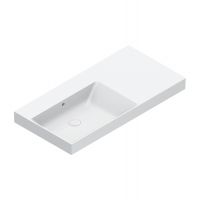 Раковина Catalano Zero 121040001 100x50 см чаша слева без отверстий цвет белый глянцевый схема 1
