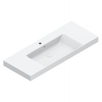 Раковина Catalano Zero 121261001 125x50 см с 1 отверстием цвет белый глянцевый схема 1