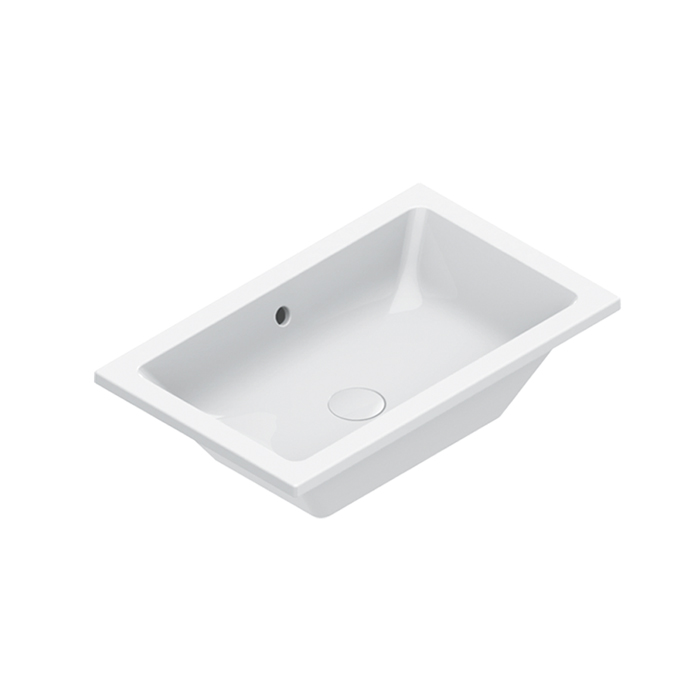 Изображение Раковина Catalano ZERO 124610001 встраиваемая или под столешницу 60x37 см без отв. под смеситель покрытие Cataglaze+ цвет белый глянцевый