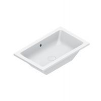 Раковина Catalano ZERO 124610001 встраиваемая или под столешницу 60x37 см без отв. под смеситель покрытие Cataglaze+ цвет белый глянцевый схема 1