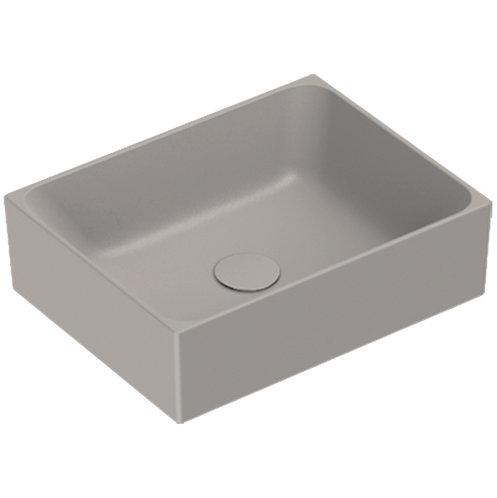 Раковина Catalano Premium 222450032 45x35 см накладная без отверстий цвет Tortora Satinato