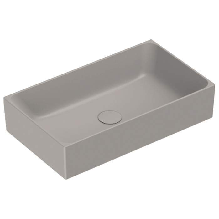 Раковина Catalano Premium 222600032 60x35 см накладная без отверстий цвет Tortora Satinato