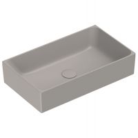 Раковина Catalano Premium 222600032 60x35 см накладная без отверстий цвет Tortora Satinato схема 1