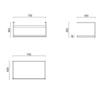 Черная консоль Catalano Premium/Green 258800022 80х43 см схема 2