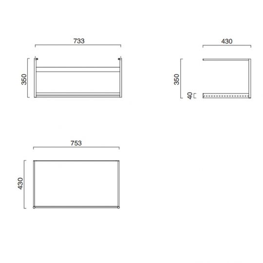 Черная консоль Catalano Premium/Green 258800022 80х43 см схема 2