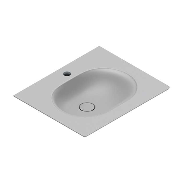 Раковина Catalano Sfera 520611023 60x50 см с 1 отверстием цвет Cemento Satinato