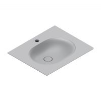 Раковина Catalano Sfera 520611023 60x50 см с 1 отверстием цвет Cemento Satinato схема 1