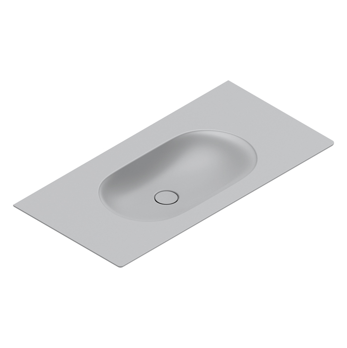 Изображение Раковина Catalano Sfera 521010023 100x50 см без отверстий цвет Cemento Satinato