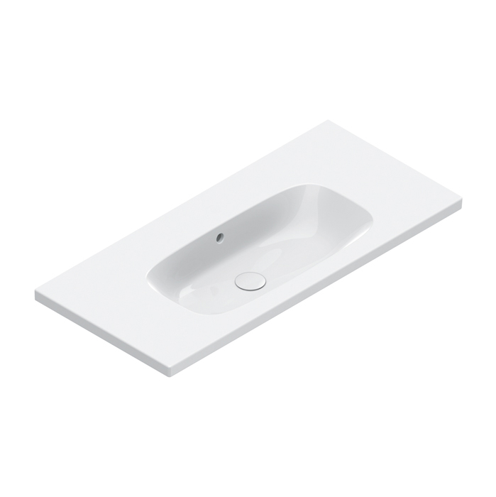 Изображение Раковина встраиваемая/подвесная Catalano Alvea 100x46 см покрытие Cataglaze+ цвет белый глянцевый