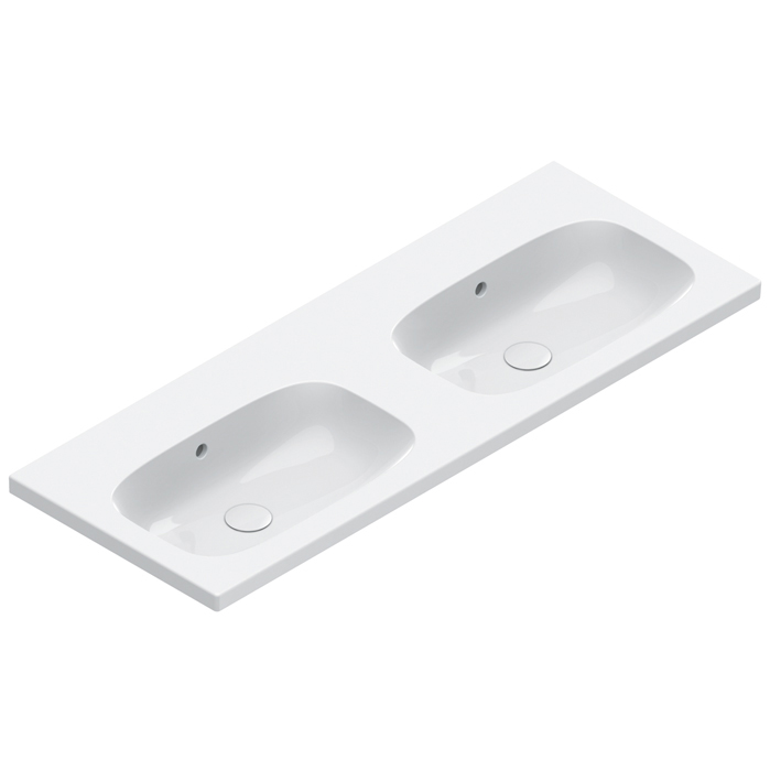 Изображение Раковина двойная встраиваемая/подвесная Catalano Alvea 621220001 120x46 см покрытие Cataglaze+