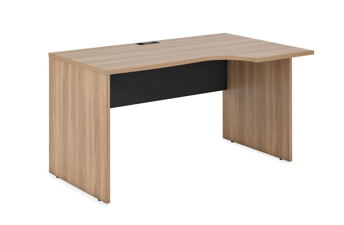 Стол криволинейный правый на ДСП опорах, гл. 700/900 мм