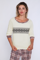 Женский домашний костюм с брюками 66 [розовый]