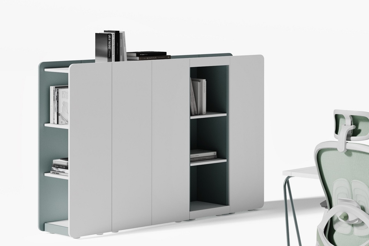 Композиция шкаф средний со стеллажами