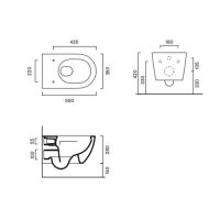 Catalano Sfera 511500001 унитаз подвесной 50х35 см схема 10