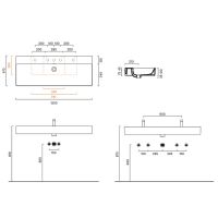 Раковина подвесная Catalano PREMIUM 221202001 120x47 см покрытие Cataglaze+ схема 10