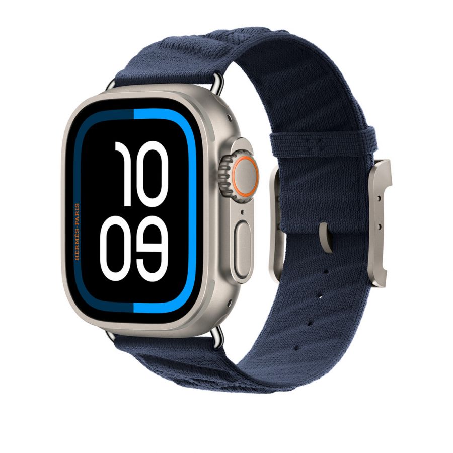 Часы Apple Watch Hermès Ultra 3 GPS + Cellular 49mm Titanium Case with Bleu Nuit En Mer - оригинал