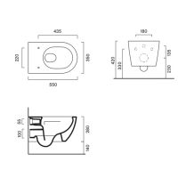 Унитаз подвесной безободковый Catalano SFERA 511550001 55x35 см смыв Tornado покрытие Cataglaze+ без крепежа схема 10 Унитаз подвесной безободковый Catalano SFERA 511550001 55x35 см смыв Tornado покрытие Cataglaze+ без крепежа схема 10