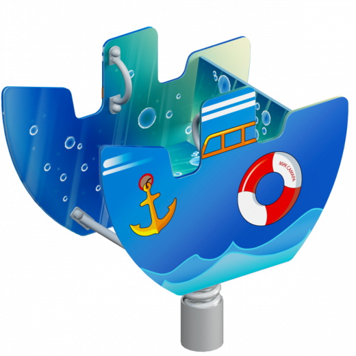 Качалка Пароходик 950х580х720