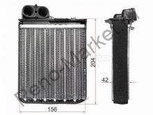 Радиатор отопителя Renault Logan/ Sandero/ Largus (08-) 1.4/1.6/1.6 16 кл. MT/AT