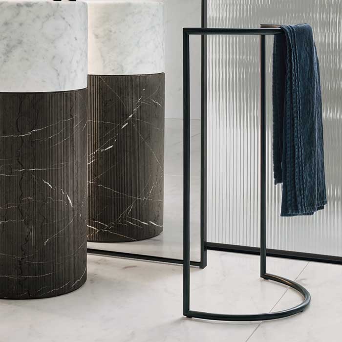 Изображение Полотенцедержатель напольный NOORTH Milldue edition ROMA 50,8х25,3х80 см, металлический, цвет черный матовый