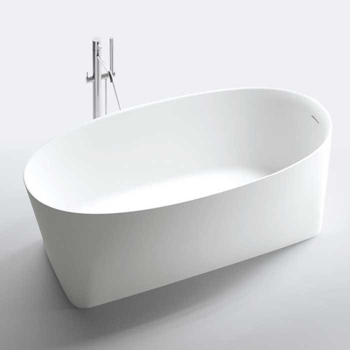 Изображение Ванна отдельностоящая NOORTH Milldue edition AZUMA 170х85х50см, с сифоном, cristalplant, цвет белый матовый