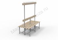 Скамья СВТ-5(2) (двойная, с крючками, регулируемыми опорами)