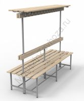 Скамья СВТ-9(2) (, двойная с крючками, полкой, регулируемой опорой)