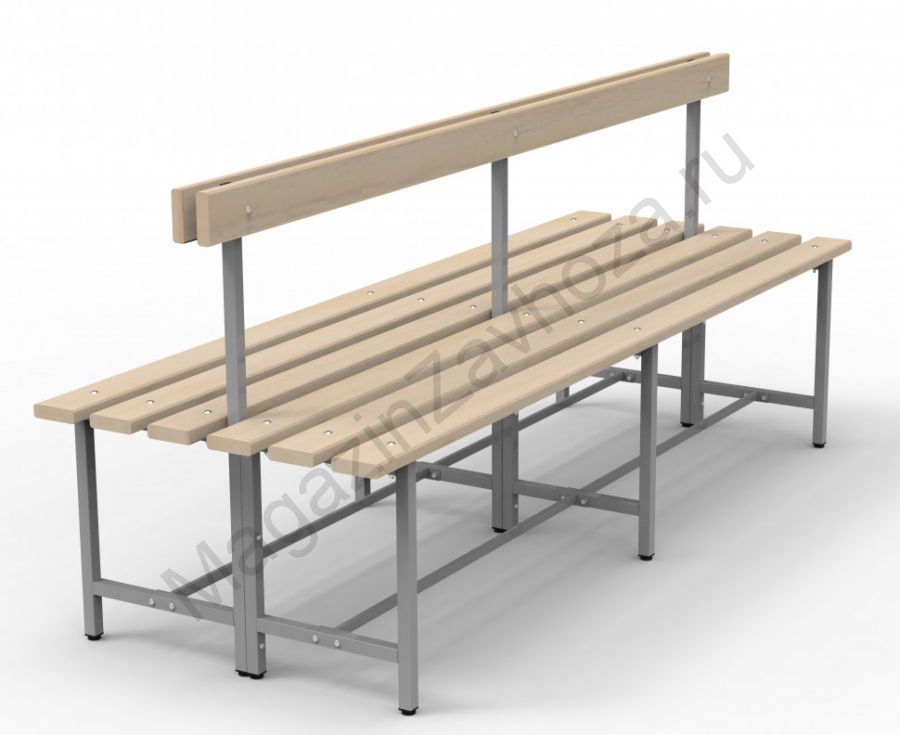 Скамья СТ-6(2) (двойная, со спинкой, с регулируемыми опорами)
