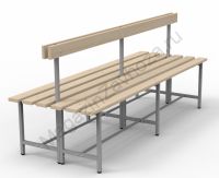 Скамья СТ-6(2) (двойная, со спинкой, с регулируемыми опорами)