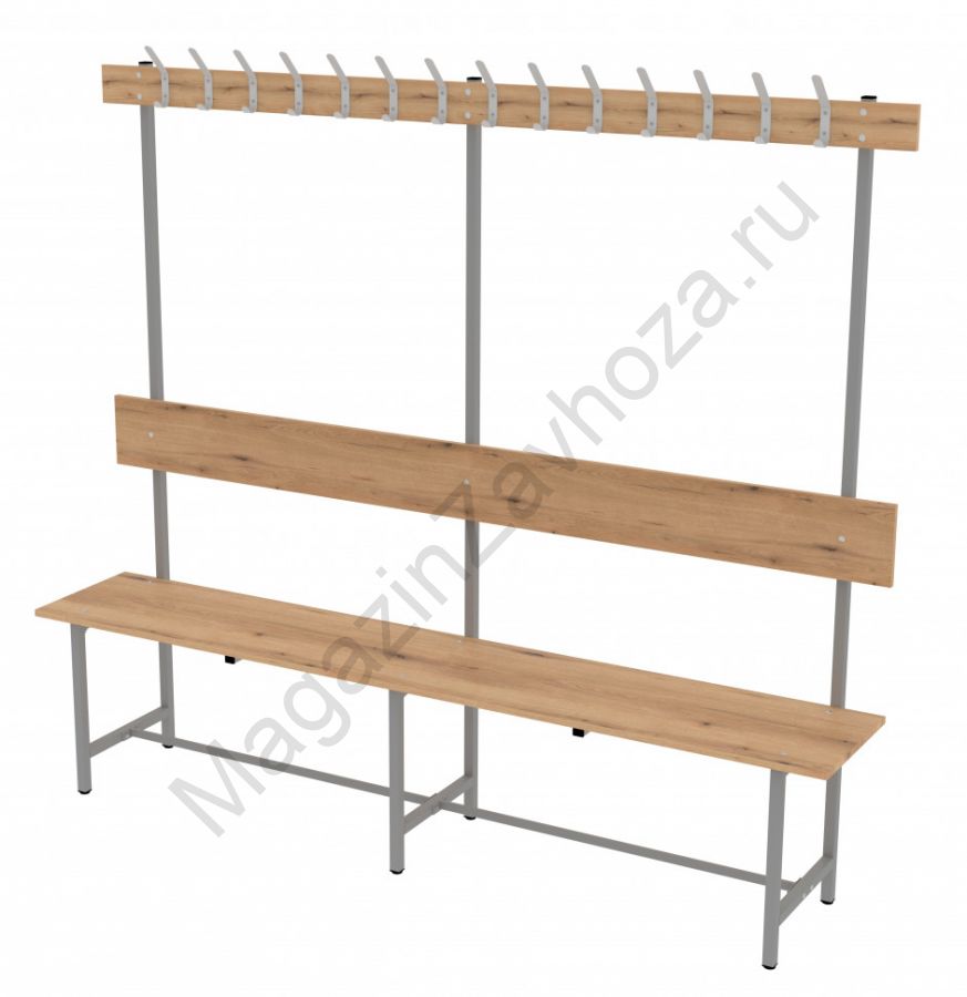 Скамья СВТ-6 ЛДСП с регулируемыми опорами (дуб вотан)