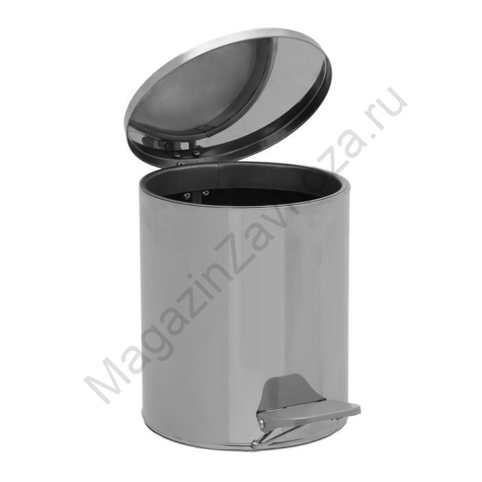Урна с педалью 10 л хром