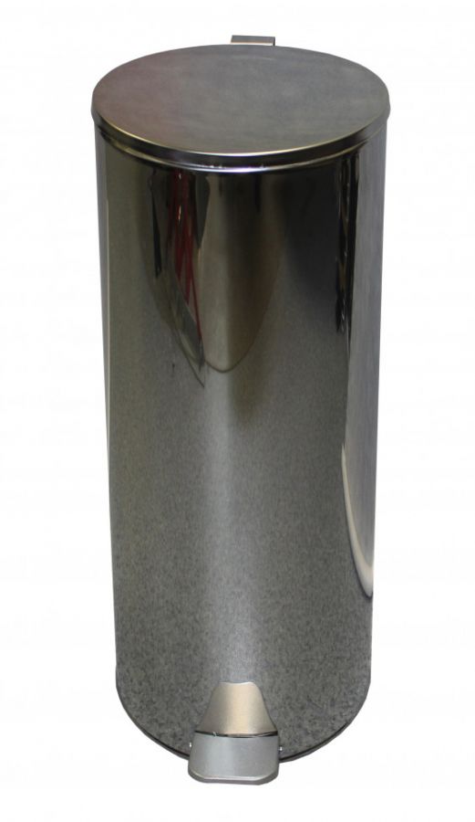 Урна с педалью 30 л хром