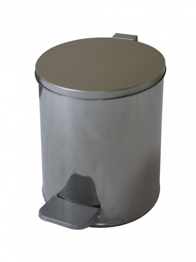 Урна с педалью 7 л хром