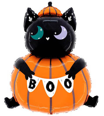 Шар "Кот в тыкве" (66 см)
