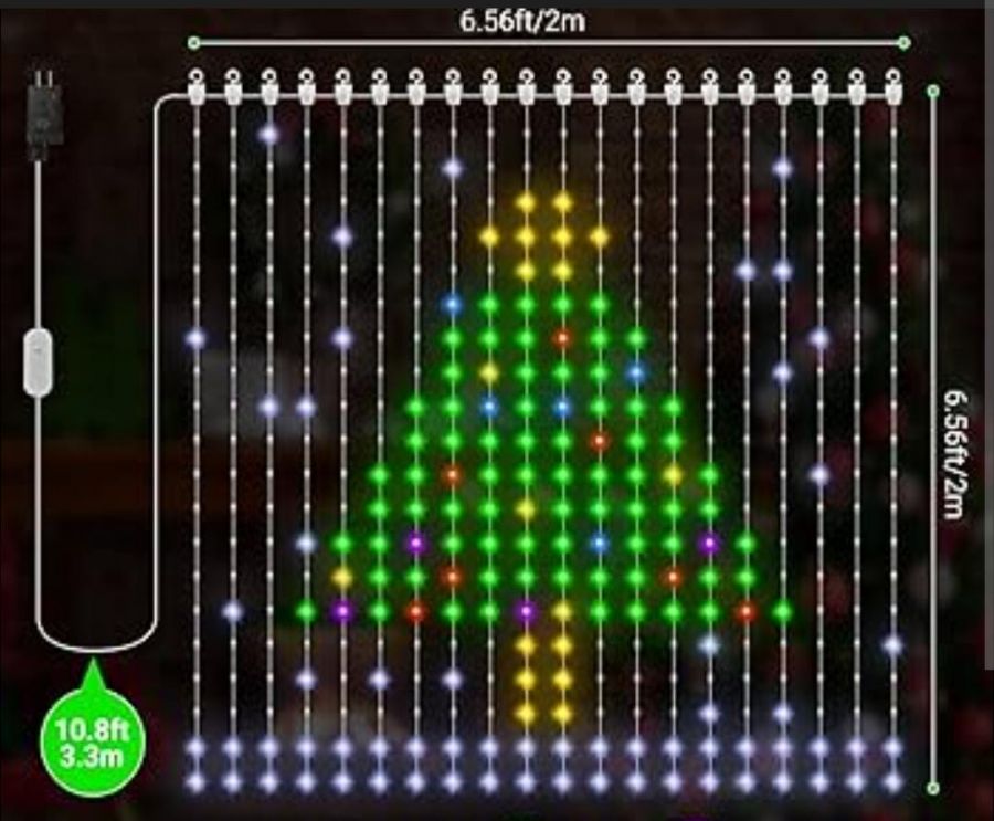 Умная гирлянда-штора (Smart Curtain Style Light) 2*2 м