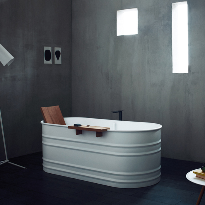 Изображение Овальная отдельностоящая ванна Agape Vieques AVAS0911ZZI со спинкой 171x72,6 см