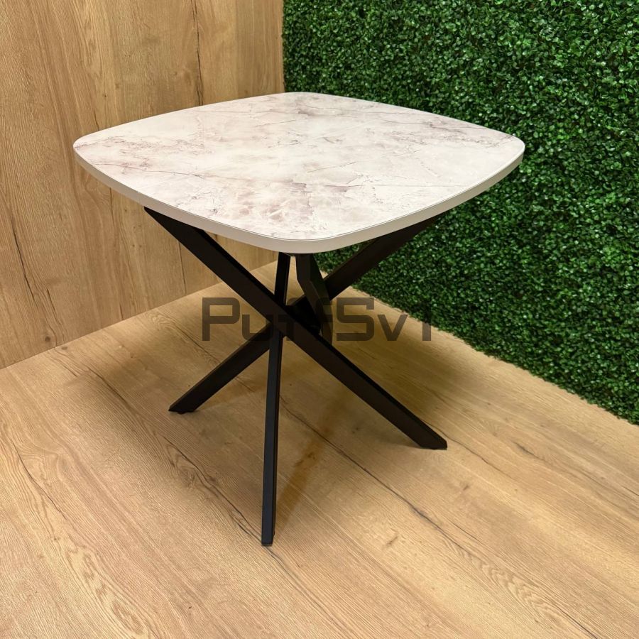 Стол "Ёжик" со стеклом (75*75+30см)