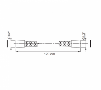 Шланг для душа FIMA Carlo Frattini Wellness 120 cм, цвет: Brushed Gold F2128/120 OS схема 2