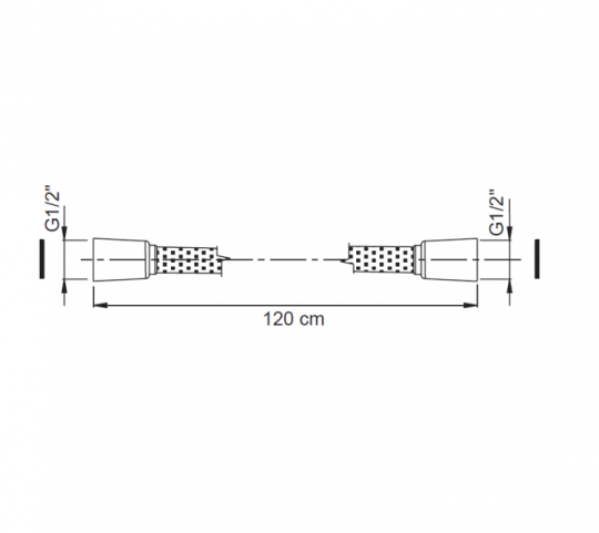 Шланг для душа FIMA Carlo Frattini Wellness 120 cм, цвет: Brushed Gold F2128/120 OS схема 2